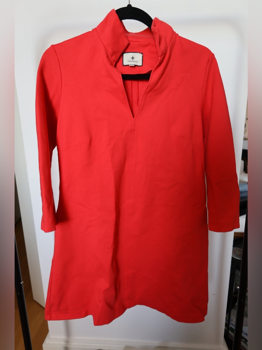 Tuckernuck Vibrant Red Notch-Neck Tunic